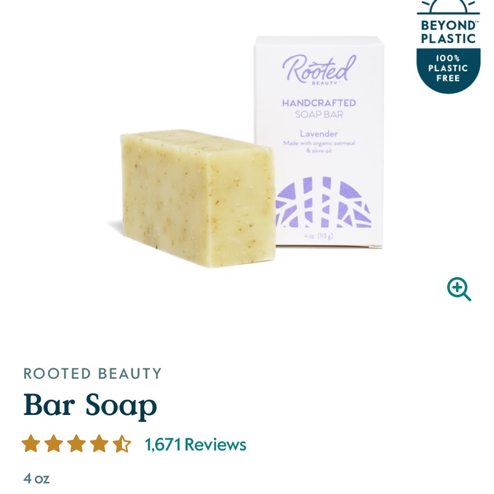 New! Rooted beauty soap bar- lavender scent